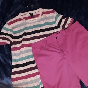 H & M Shirt n short set